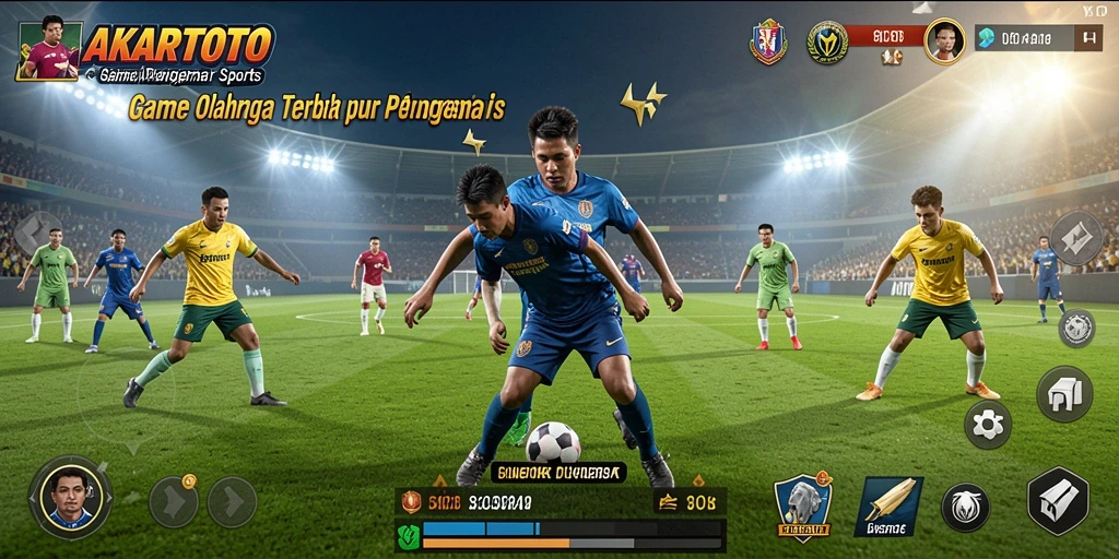 Tampilan gameplay AKARTOTO yang mendebarkan dalam aksi sports.