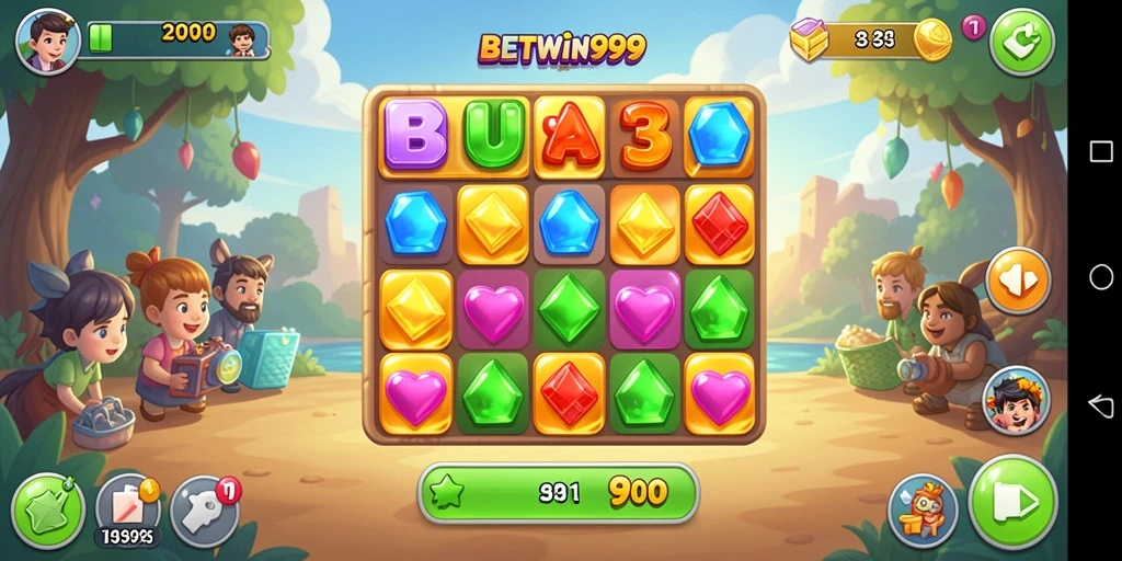 Tampilan gameplay seru di BETWIN999 dengan tantangan Match-3.