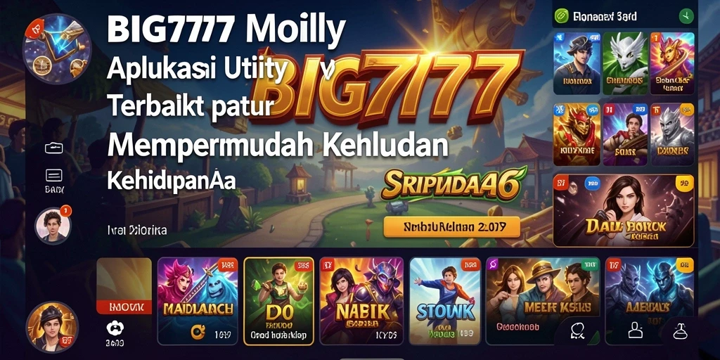 Tampilan aplikasi BIG777 dengan fitur Utility yang mengesankan.