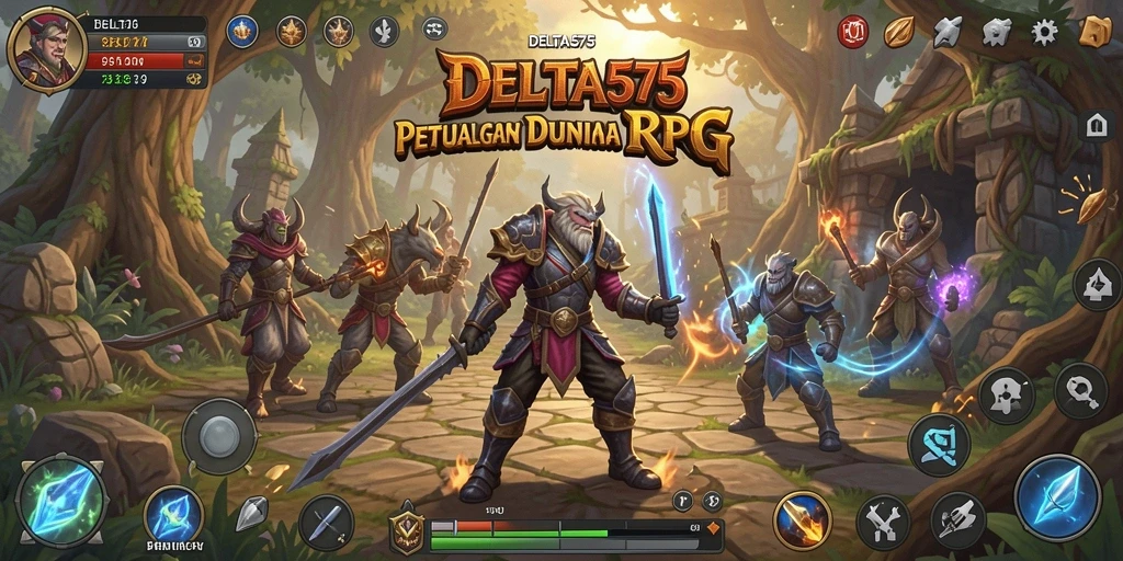 Tampilan gameplay seru dan interaktif dalam RPG DELTA575.