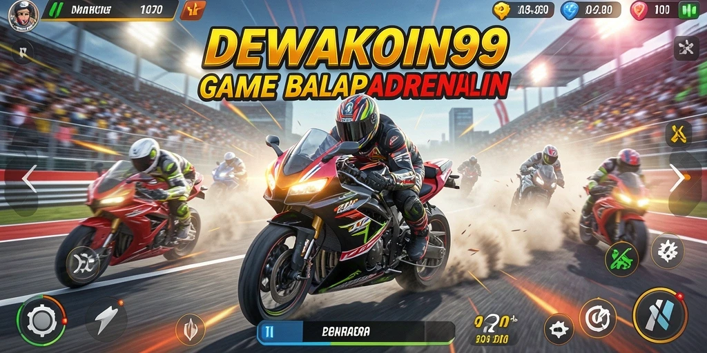 Tangkapan layar DEWAKOIN99 menunjukkan aksi balapan motor yang mendebarkan.