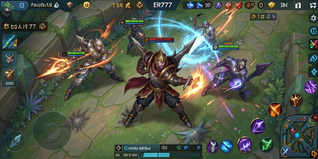 Tangkapan layar gameplay <strong>ER777</strong> yang menunjukkan aksi pertempuran tim.
