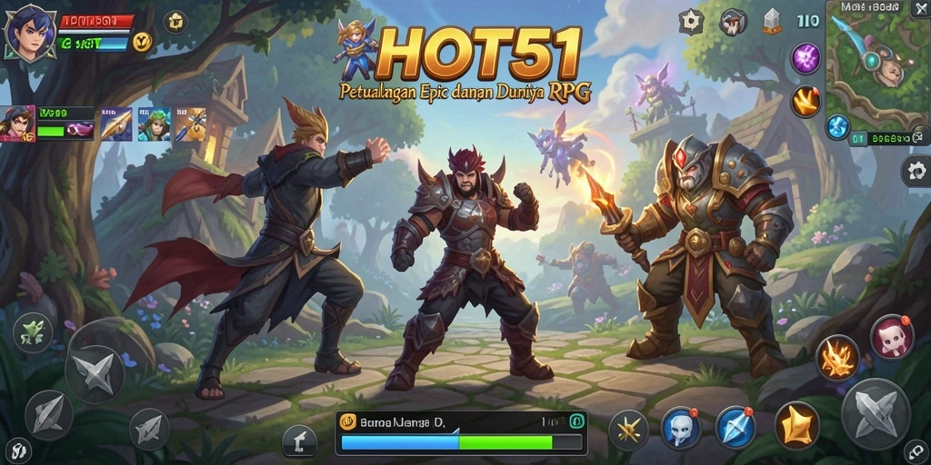 Tampilan gameplay seru dalam game RPG HOT51 yang penuh petualangan.