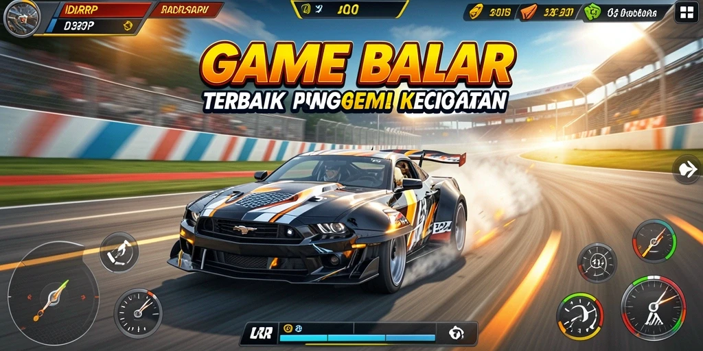 Tampilan gameplay balapan yang seru dan menantang di IDRRP.