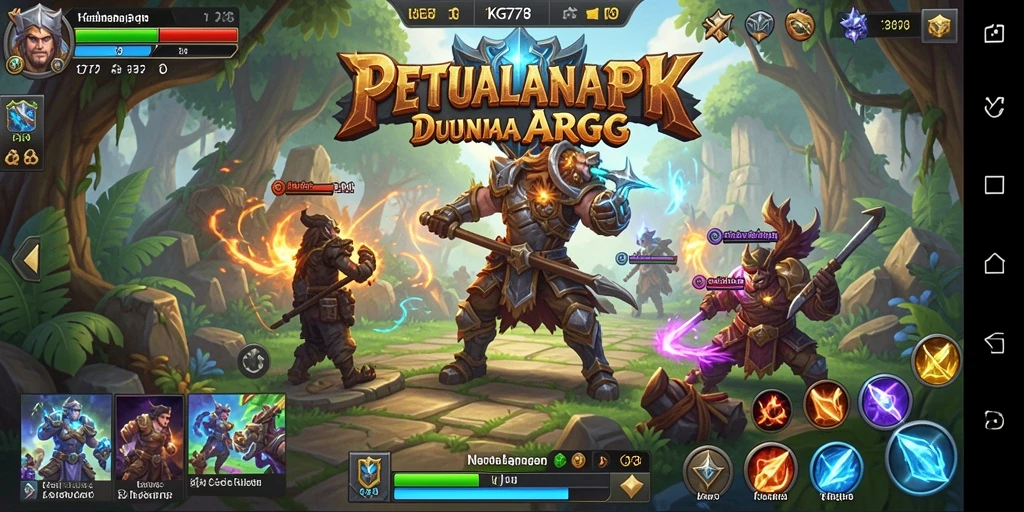 Screenshot gameplay KG778 menampilkan aksi seru dalam pertempuran ARPG.