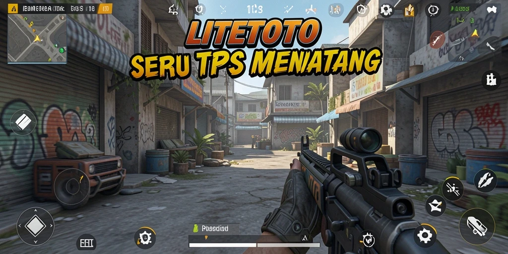 Screenshot LITETOTO menampilkan aksi seru dalam pertarungan TPS.