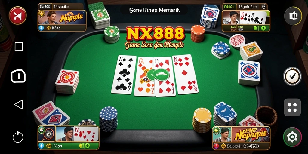 Tangkapan layar gameplay Gaple dalam NX888 yang seru dan menarik.