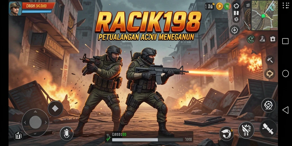 Tangkapan layar menampilkan gameplay menegangkan dari RACIK198 dengan aksi yang cepat.