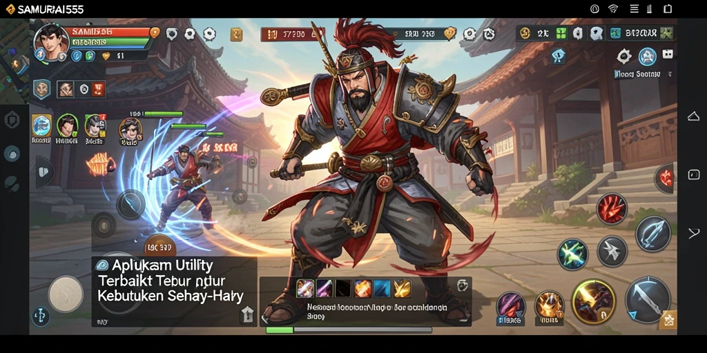 Tampilan utama SAMURAI555 menampilkan antarmuka yang ramah pengguna.