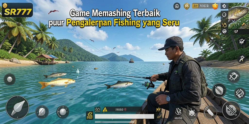 Screenshot gameplay SR777 menampilkan pengalaman memancing yang seru dan interaktif.