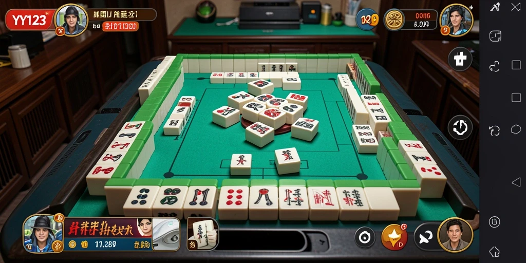 Tampilan menarik dari gameplay Mahjong di YY123.